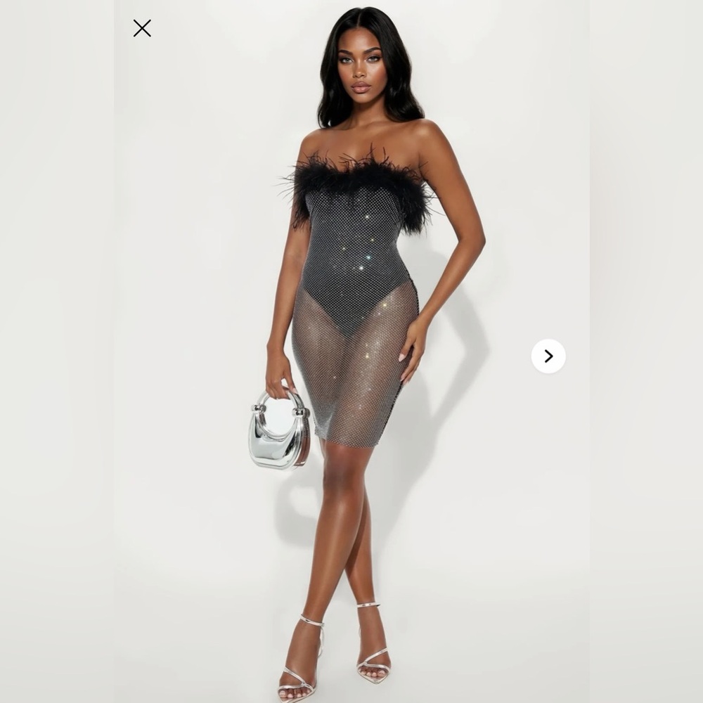 Fashion Nova Dancing Diamonds Embellished Mini Dress